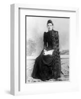 Young Woman with Long Hair Portrait, Ca. 1900-null-Framed Photographic Print