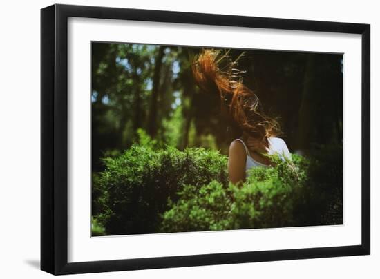 Young Woman with Long Hair-Carolina Hernandez-Framed Photographic Print