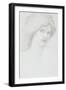 Young Woman with Long Thick Hair Looking to Her Right-Edward Burne-Jones-Framed Giclee Print