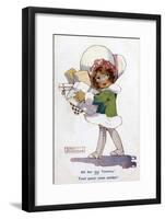 Young Woman with Parcels-Agnes Richardson-Framed Art Print