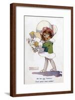 Young Woman with Parcels-Agnes Richardson-Framed Art Print