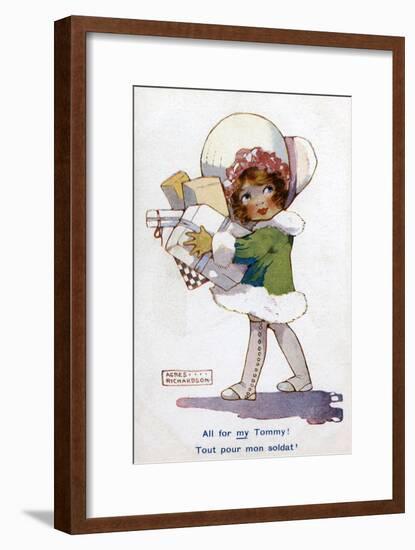 Young Woman with Parcels-Agnes Richardson-Framed Art Print