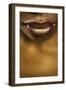 Young Woman with Purple and Gold Lipstick-null-Framed Photo