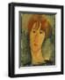 Young Woman with Red Hair Wearing a Collar-Amedeo Modigliani-Framed Giclee Print