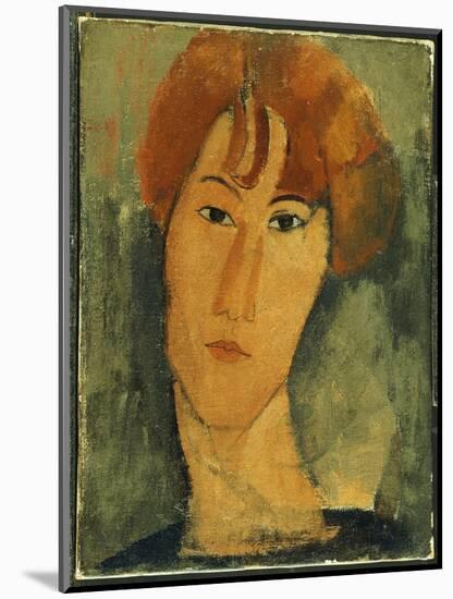 Young Woman with Red Hair Wearing a Collar-Amedeo Modigliani-Mounted Giclee Print