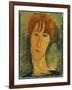 Young Woman with Red Hair Wearing a Collar-Amedeo Modigliani-Framed Giclee Print