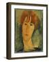 Young Woman with Red Hair Wearing a Collar-Amedeo Modigliani-Framed Giclee Print