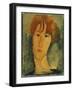 Young Woman with Red Hair Wearing a Collar-Amedeo Modigliani-Framed Giclee Print