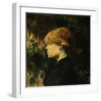 Young Woman With Red Hair-Henri de Toulouse-Lautrec-Framed Giclee Print