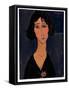 Young Woman with Rose (Margherita), 1916 (Oil on Canvas)-Amedeo Modigliani-Framed Stretched Canvas