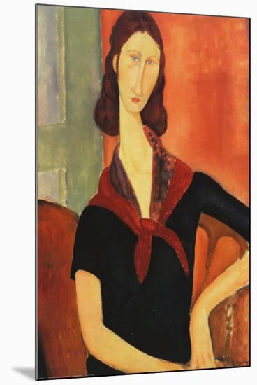 Young Woman with Scarf-Amedeo Modigliani-Mounted Art Print