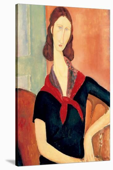 Young Woman with Scarf-Amedeo Modigliani-Stretched Canvas