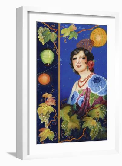 Young Woman with Shawl-Ramón José Izquierdo y Garrido-Framed Giclee Print