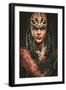 Young Woman with Spider Body Art and Mask-NejroN Photo-Framed Art Print