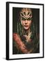 Young Woman with Spider Body Art and Mask-NejroN Photo-Framed Art Print