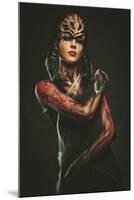 Young Woman with Spider Body Art and Mask-NejroN Photo-Mounted Art Print