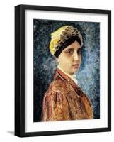 Young Woman with Sterntichel-Isidor Kaufmann-Framed Art Print