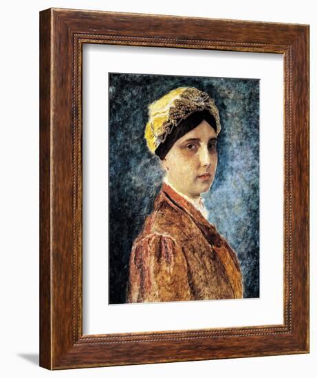 Young Woman with Sterntichel-Isidor Kaufmann-Framed Art Print