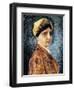 Young Woman with Sterntichel-Isidor Kaufmann-Framed Art Print