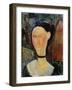 Young Woman with Velour Necklace-Amadeo Modigliani-Framed Giclee Print