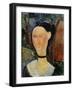 Young Woman with Velour Necklace-Amadeo Modigliani-Framed Giclee Print