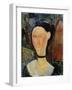 Young Woman with Velour Necklace-Amadeo Modigliani-Framed Giclee Print