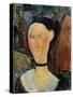 Young Woman with Velour Necklace-Amadeo Modigliani-Stretched Canvas