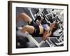 Young Woman Working Out with Hand Wieghts, Rutland, Vermont, USA-Chris Trotman-Framed Photographic Print