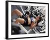 Young Woman Working Out with Hand Wieghts, Rutland, Vermont, USA-Chris Trotman-Framed Photographic Print