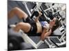 Young Woman Working Out with Hand Wieghts, Rutland, Vermont, USA-Chris Trotman-Mounted Photographic Print