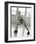 Young Woman Working Out with Hand Wieghts, USA-Chris Trotman-Framed Photographic Print