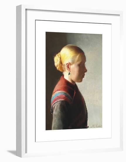 Young Woman-Michael Ancher-Framed Premium Giclee Print