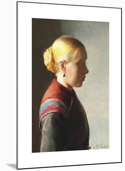 Young Woman-Michael Ancher-Mounted Premium Giclee Print