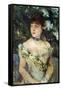 Young Woman-Berthe Morisot-Framed Stretched Canvas