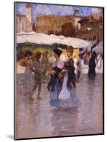 Young Women at Piazza Erbe in Verona-Angelo Dall'Oca Bianca-Mounted Art Print