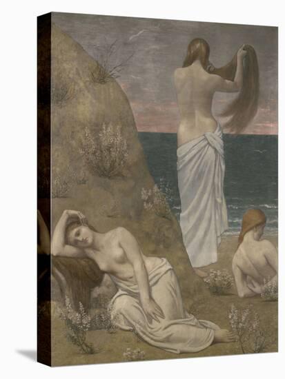 Young Women at the Ocean, c.1879-Pierre Puvis de Chavannes-Stretched Canvas