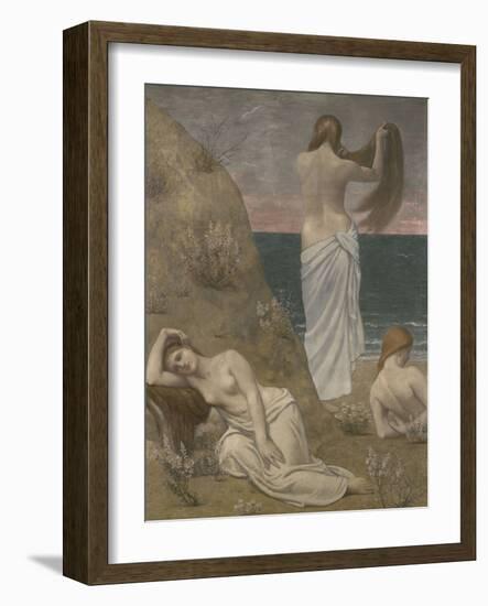 Young Women at the Ocean, c.1879-Pierre Puvis de Chavannes-Framed Giclee Print