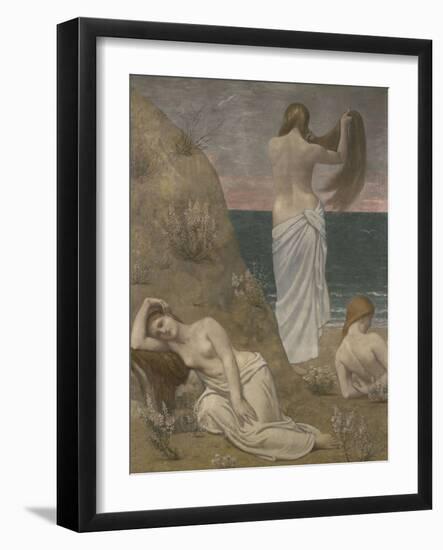 Young Women at the Ocean, c.1879-Pierre Puvis de Chavannes-Framed Giclee Print