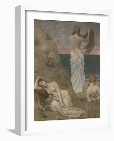 Young Women at the Ocean, c.1879-Pierre Puvis de Chavannes-Framed Giclee Print