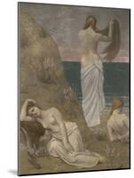 Young Women at the Ocean, c.1879-Pierre Puvis de Chavannes-Mounted Giclee Print