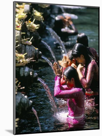 Young Women at Tirta Empul Temple, Ubud Region, Island of Bali, Indonesia, Southeast Asia-Bruno Morandi-Mounted Photographic Print