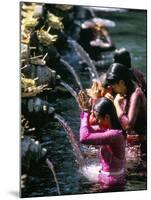 Young Women at Tirta Empul Temple, Ubud Region, Island of Bali, Indonesia, Southeast Asia-Bruno Morandi-Mounted Photographic Print