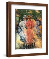 Young Women Chatting, C.1892-Childe Hassam-Framed Giclee Print