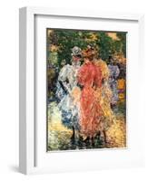 Young Women Chatting, C.1892-Childe Hassam-Framed Giclee Print