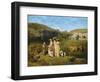 Young Women from the Village-Gustave Courbet-Framed Art Print