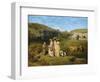 Young Women from the Village-Gustave Courbet-Framed Art Print