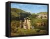 Young Women from the Village-Gustave Courbet-Framed Stretched Canvas