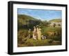 Young Women from the Village-Gustave Courbet-Framed Art Print