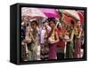 Young Women in Costumes, Lao New Year, Luang Prabang, Laos, Indochina, Southeast Asia-Alain Evrard-Framed Stretched Canvas