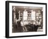 Young Women in Library of Washington, D.C. Teacher Training School in 1900-null-Framed Photo